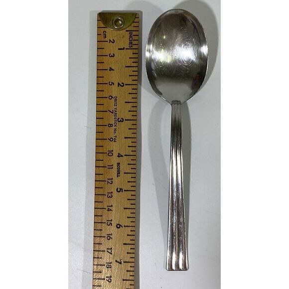 Gense Thebe stainless Sweden large Soup Spoon Set Of 4 7.25” - Picture 3 of 3